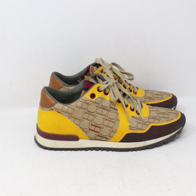 CAROLINA HERRERA #BBH3NG  Canvas Monogram Sneakers Size 38