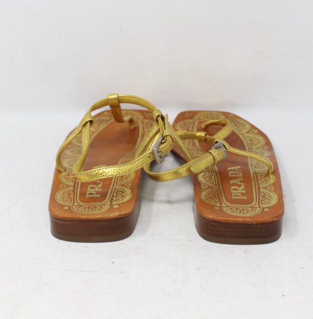 PRADA #E5FDT4 Thong Sandals Size 37
