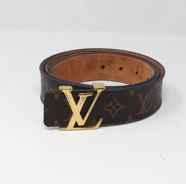 LOUIS VUITTON #9JBUUA Monogram Canvas Pyramide 40mm Belt  | Size 100/40