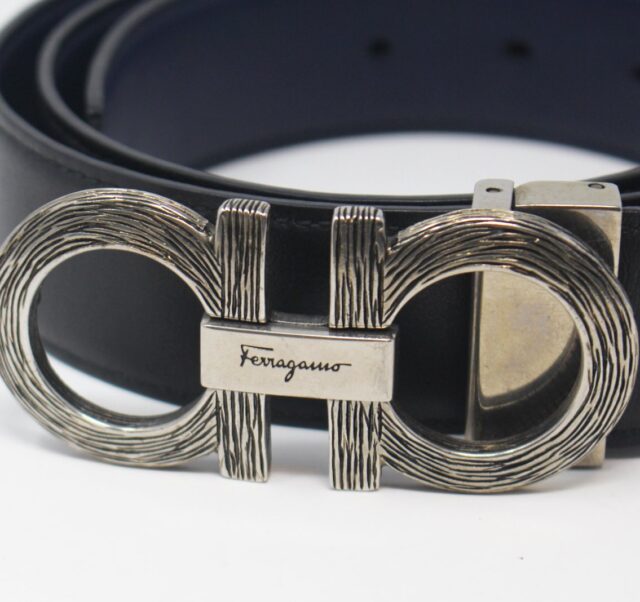SALVATORE FERRAGAMO #3S8VNB Reversible Belt  Size 95