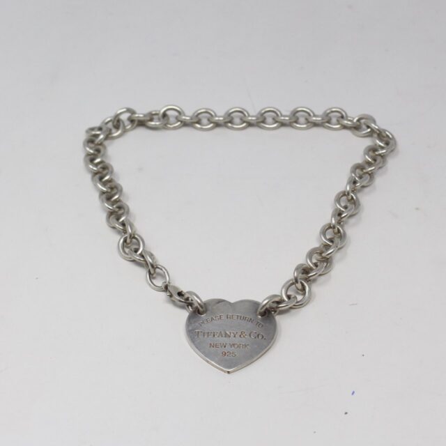 TIFFANY & CO. #AB4LFN Heart Tag 925 Necklace