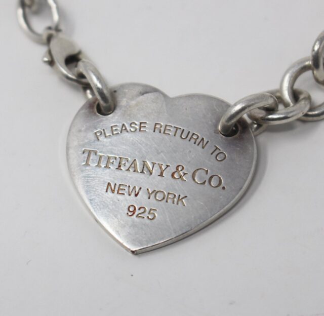 TIFFANY & CO. #AB4LFN Heart Tag 925 Necklace