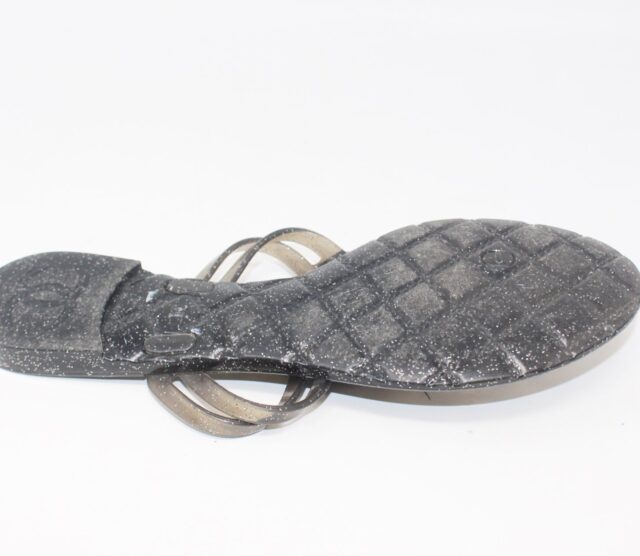 CHANEL #736ESF Jelly Camellia Flip Flops Size 39