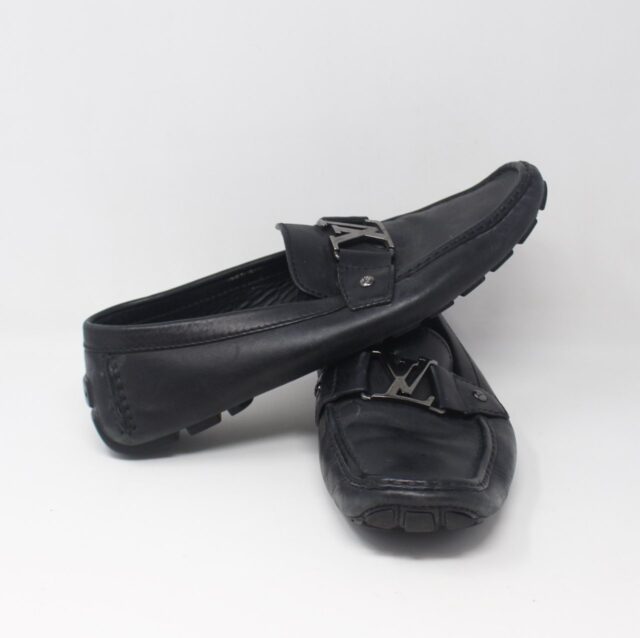LOUIS VUITTON #B4T3NF Carlo Moccasins Loafers Size 10
