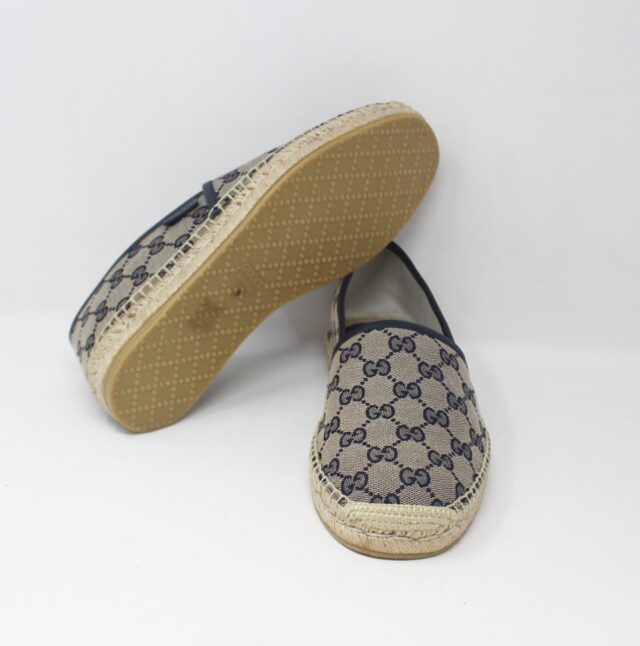 GUCCI #9JV5N1 Canvas Espadrilles Size 6