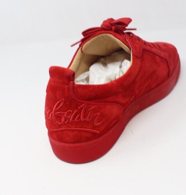 CHRISTIAN LOUBOUTIN #6Y1JSJ Louis Junior Spikes Suede Sneakers  Size 44