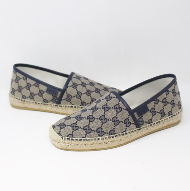 GUCCI #9JV5N1 Canvas Espadrilles Size 6