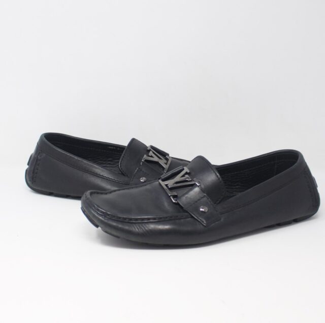 LOUIS VUITTON #B4T3NF Carlo Moccasins Loafers Size 10