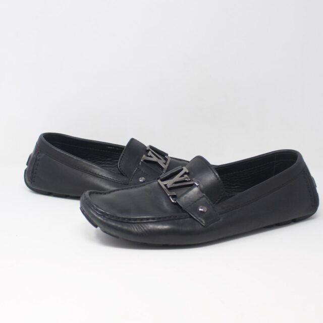 LOUIS VUITTON #B4T3NF Carlo Moccasins Loafers Size 10