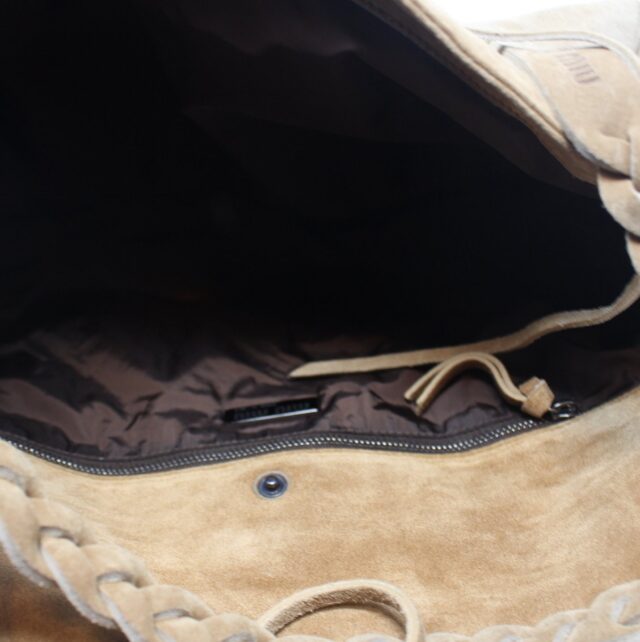 MIU MIU #Ae9YJA Braided Suede Shoulder Bag