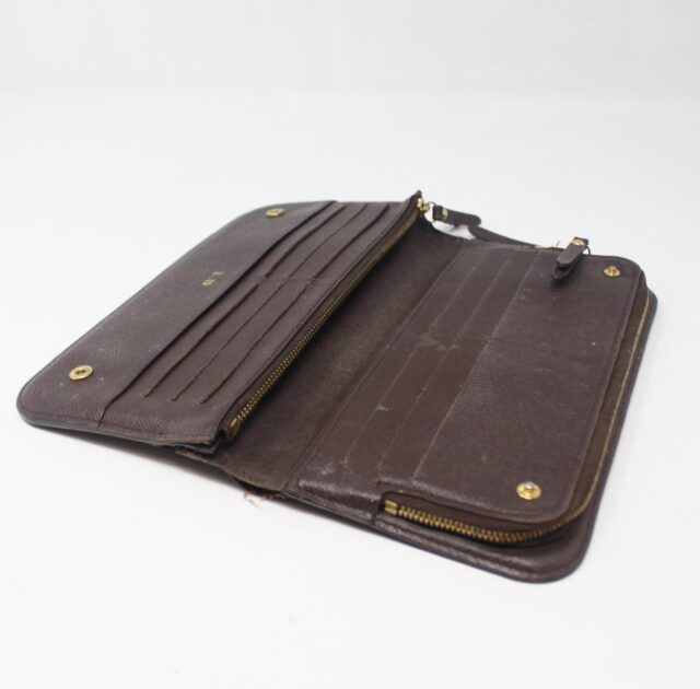 LOUIS VUITTON #VHA9K8 Damier Ebene Zippy Wallet