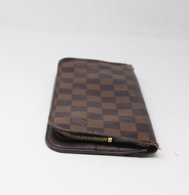 LOUIS VUITTON #VHA9K8 Damier Ebene Zippy Wallet