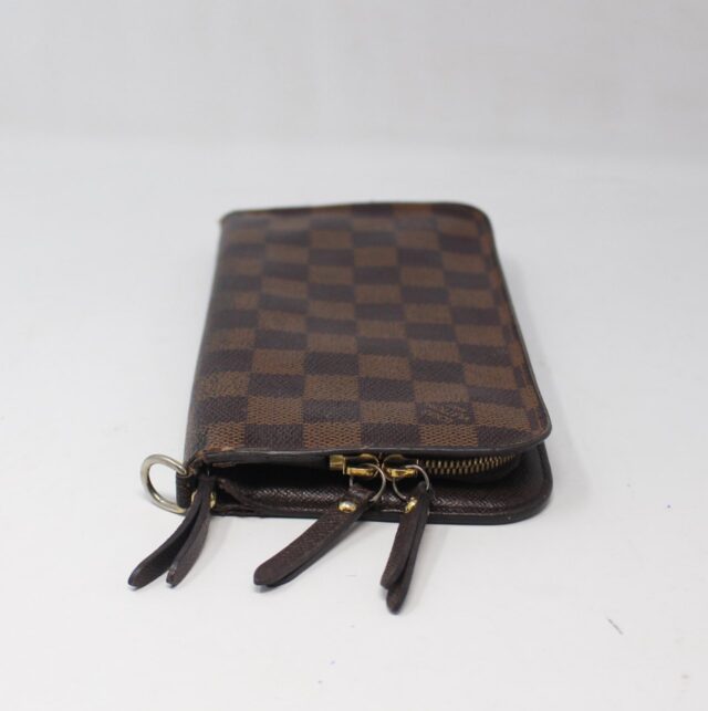 LOUIS VUITTON #VHA9K8 Damier Ebene Zippy Wallet