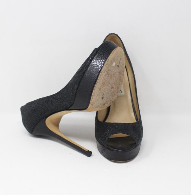 JIMMY CHOO #LE68N1 Luna Peep Toe Heels Size 36
