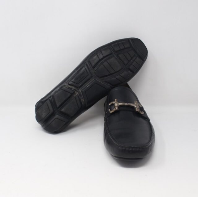 SALVATORE FERRAGAMO #QYDECZ Mens Gancini Buckle Loafers Size 8.5