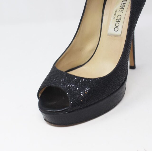 JIMMY CHOO #LE68N1 Luna Peep Toe Heels Size 36