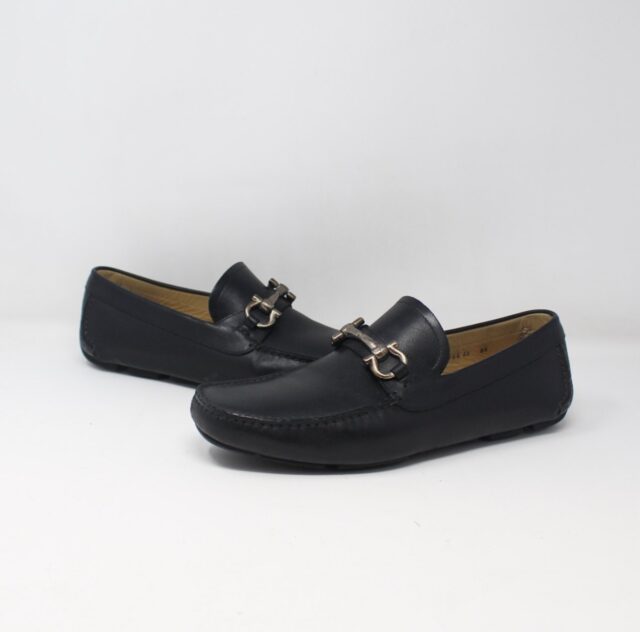 SALVATORE FERRAGAMO #QYDECZ Mens Gancini Buckle Loafers Size 8.5
