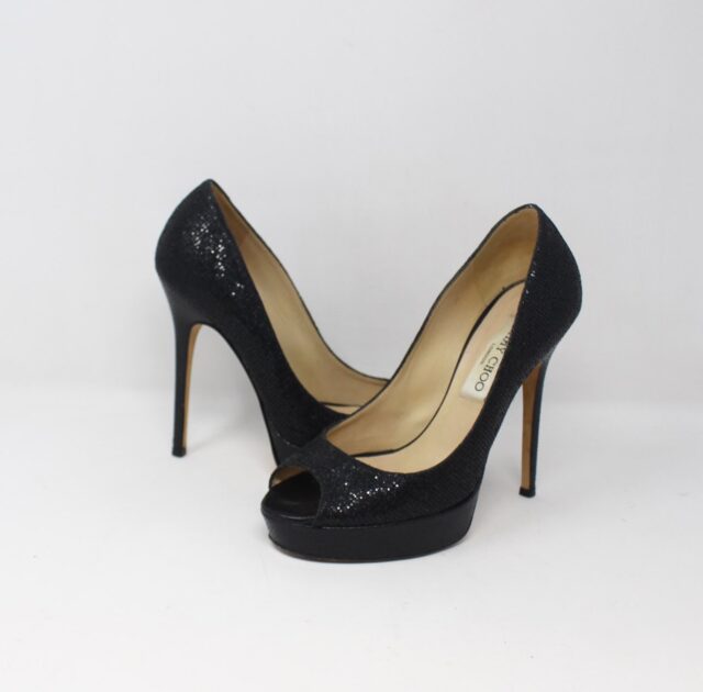JIMMY CHOO #LE68N1 Luna Peep Toe Heels Size 36
