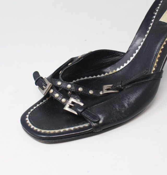 PRADA #E18AJE Studded Heels Size 36