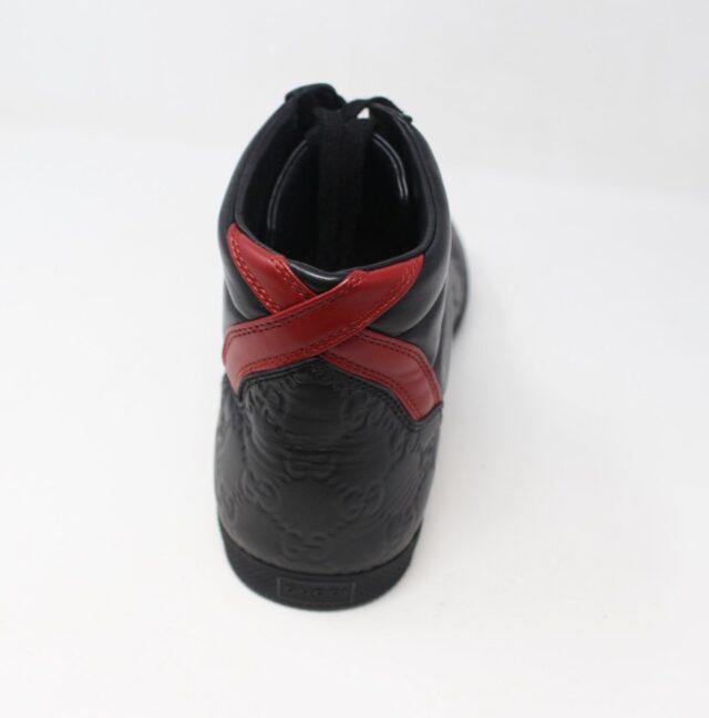 GUCCI #7B6G6Z Signature High Top Sneakers Size 10.5
