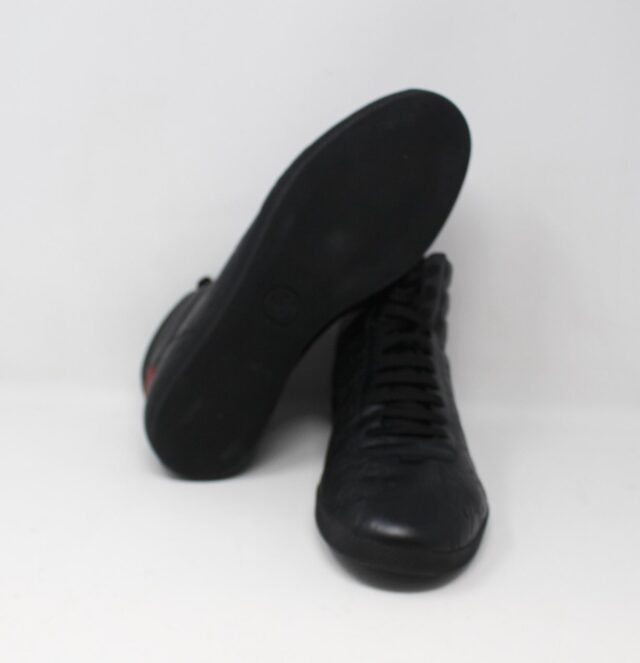 GUCCI #7B6G6Z Signature High Top Sneakers Size 10.5