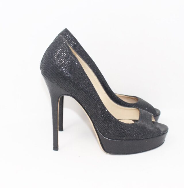 JIMMY CHOO #LE68N1 Luna Peep Toe Heels Size 36