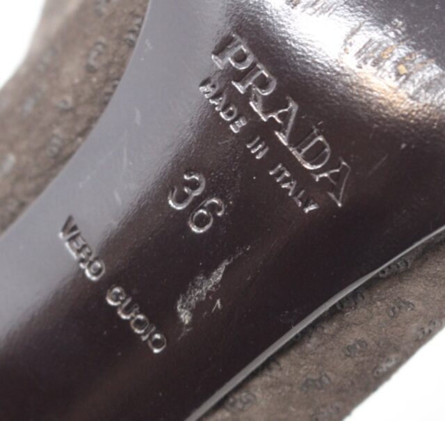 PRADA #NCRC5Y Vintage Suede Heels Size 36