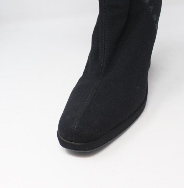 PRADA #D49R65 Nylon Wedge Ankle Boots Size 36