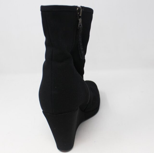 PRADA #D49R65 Nylon Wedge Ankle Boots Size 36