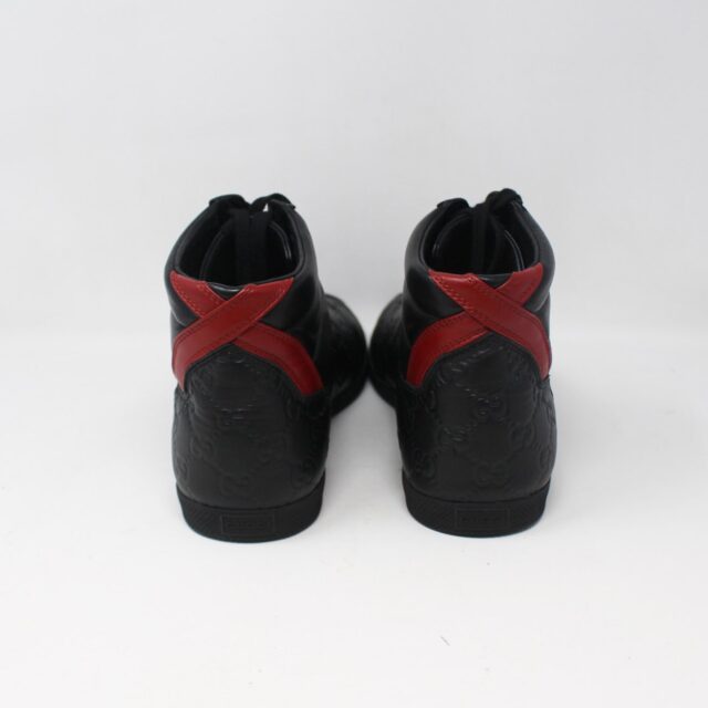 GUCCI #7B6G6Z Signature High Top Sneakers Size 10.5
