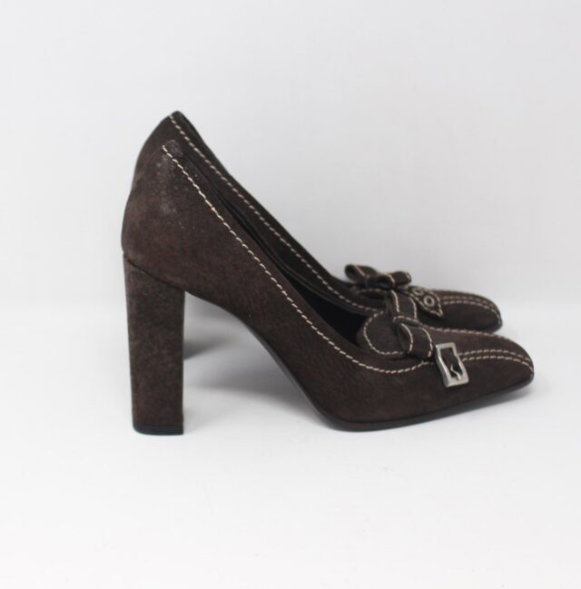PRADA #NCRC5Y Vintage Suede Heels Size 36