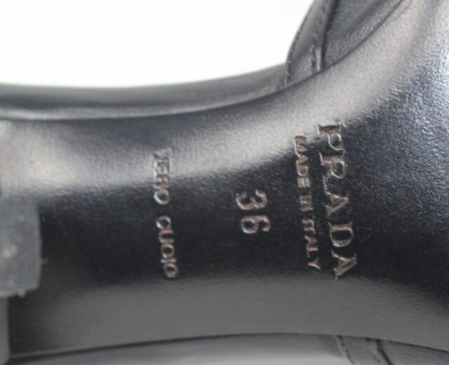 PRADA #E18AJE Studded Heels Size 36
