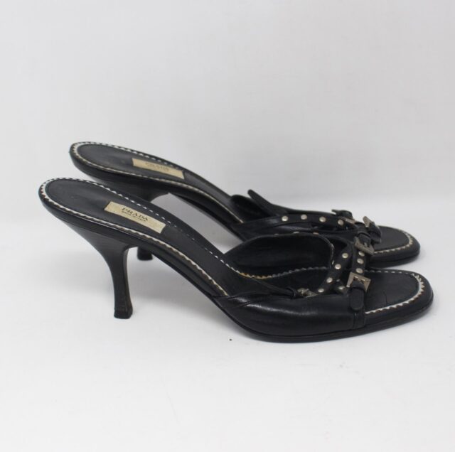 PRADA #E18AJE Studded Heels Size 36