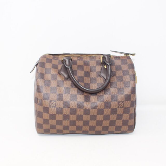 LOUIS VUITTON #W7JZVL Damier Ebene Speedy 25 Bag