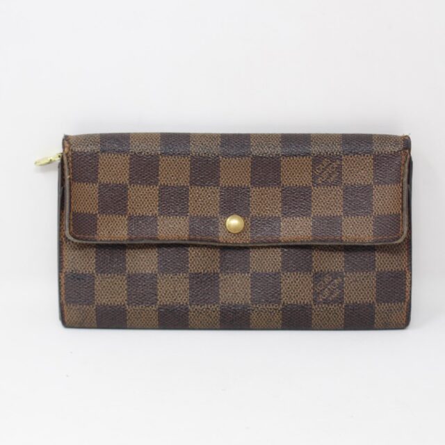 LOUIS VUITTON #Q8D4DL Damier Ebene Sarah Wallet