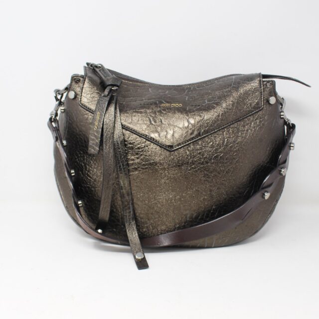 JIMMY CHOO #7JRUKV Embossed Metallic Artle Bag