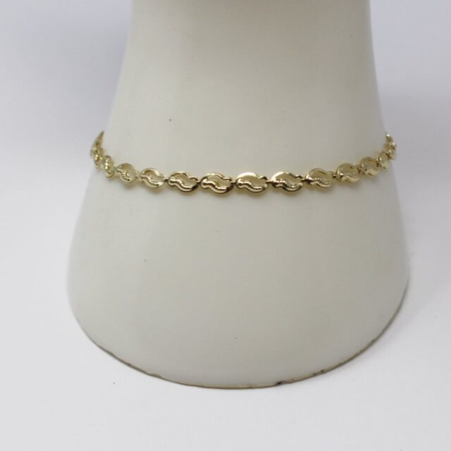 10K Chain With Heart Chain Bracelet #7H24N9