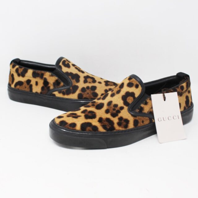 GUCCI #EDBD1P Cowhide Slip Ons Size 37.5